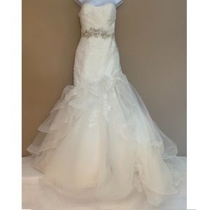 Ivoire Los Angeles Custom Wedding Dress Size 10 High end Satin tulle organza
